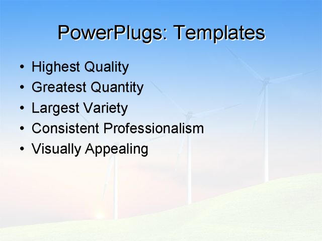 PPT Template - environment, wind power, nature - Text Slide