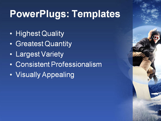 PPT Template - winter, sport, active - Text Slide