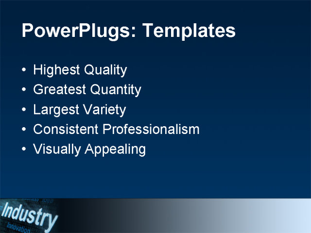 PPT Template - industrial, business, marketing - Text Slide