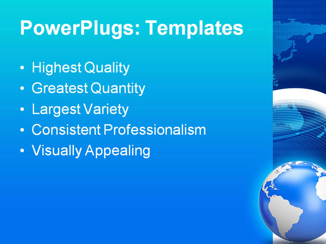 PPT Template - background with world map, abstract, backdrop - Text Slide