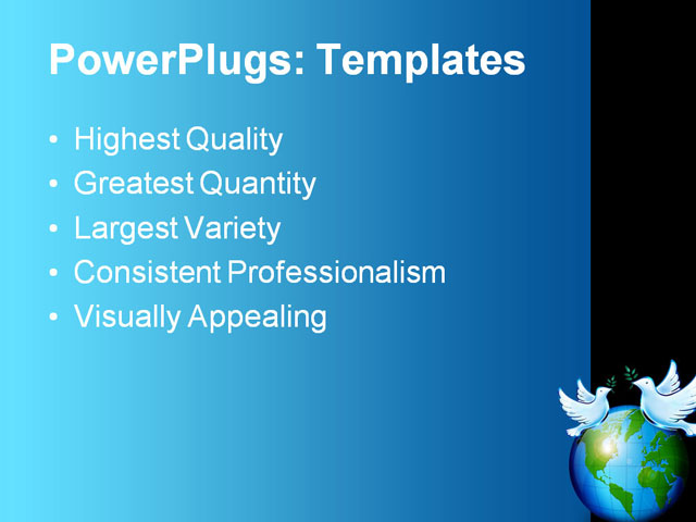 PPT Template - world peace, america, asia - Text Slide